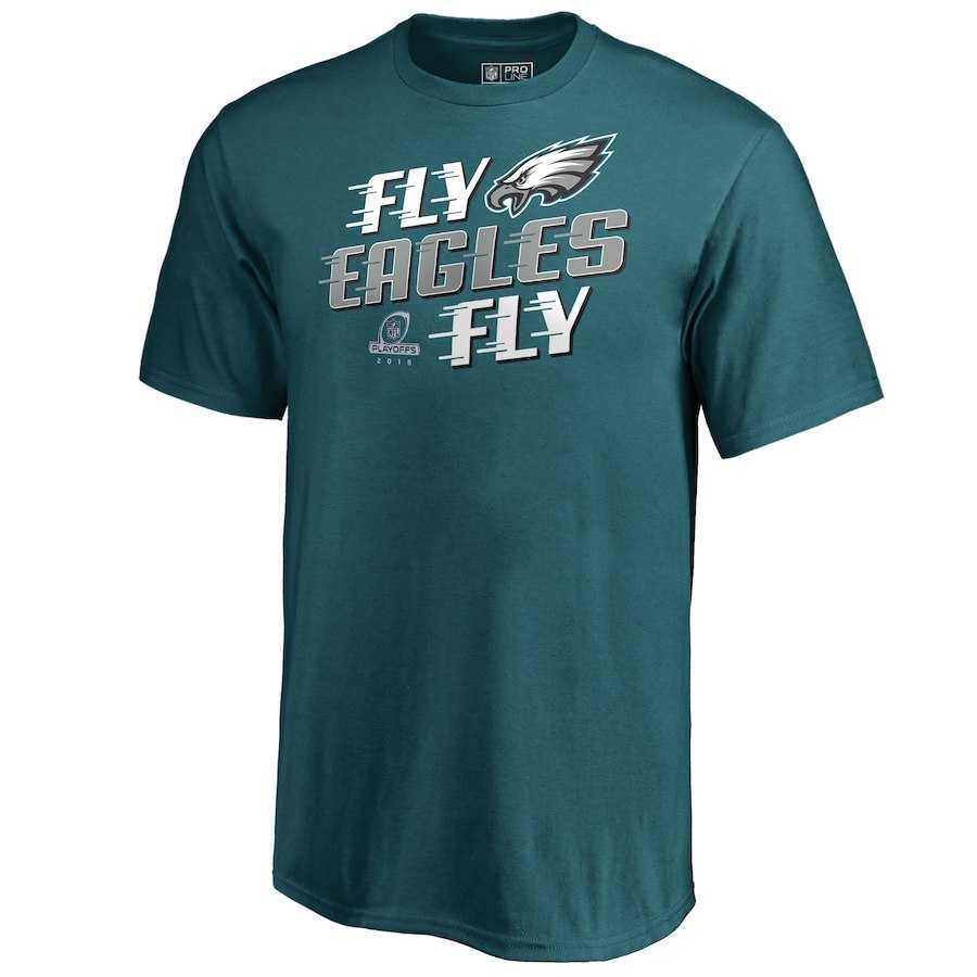 Men's Eagles Green 2018 NFL Playoffs Fly Eagles Fly T-Shirt,We sell and wholesale Men's Eagles Green 2018 NFL Playoffs Fly Eagles Fly T-Shirt on line form chian!